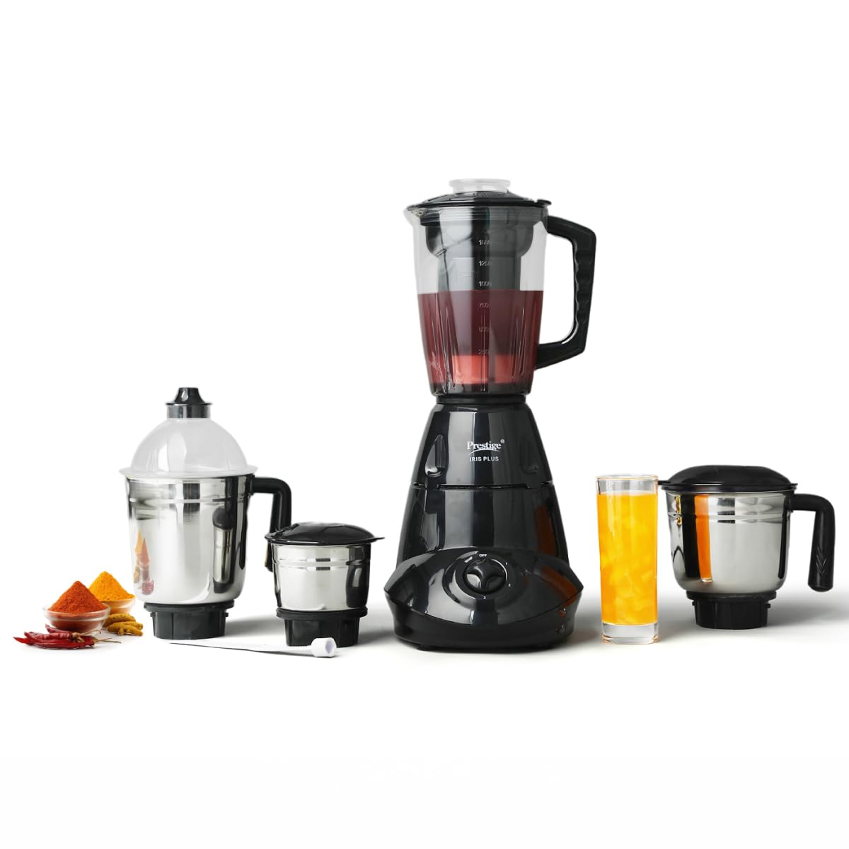 Prestige Iris Pro 750 Watts Mixer Grinder with 4 Jars